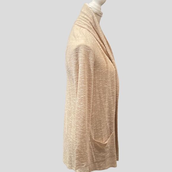 89th & Madison Open Front Beige and Cream Cardigan - Picture 5 of 9